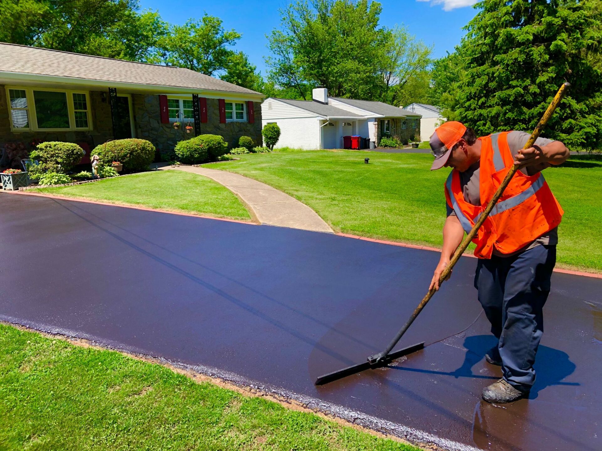 Asphalt Sealcoating example 3
